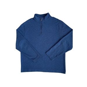 Van Heusen Men's Mock Neck Never Tuck Long Sleeve Quarter-Zip Pullover-Size L